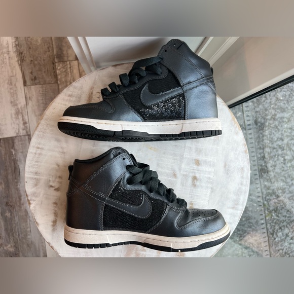 Nike Dunk High 6.0 Black Sparkle Size 6.5w 5y - Picture 4 of 9